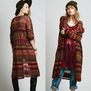 Free People Southwestern Duster Cardigan Sweater